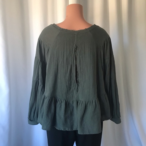 Free People tiered gauze trapeze blouse - Picture 5 of 8